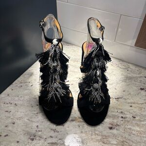 NWT Rebecca Minkoff Beaded Tassel  Sandals 10.5